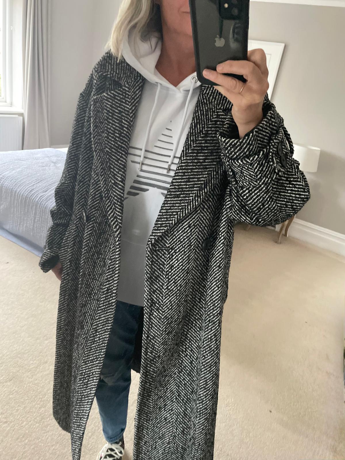 White Striped Star Hoodie