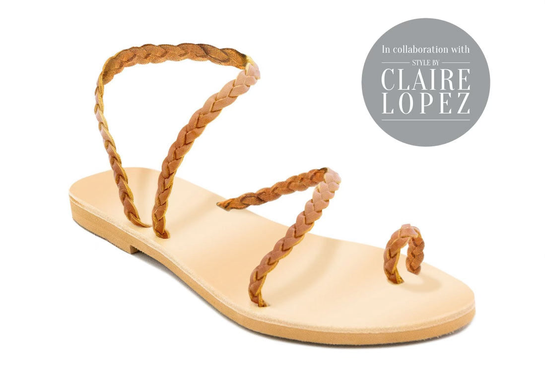 Plaited Sandals - Tan