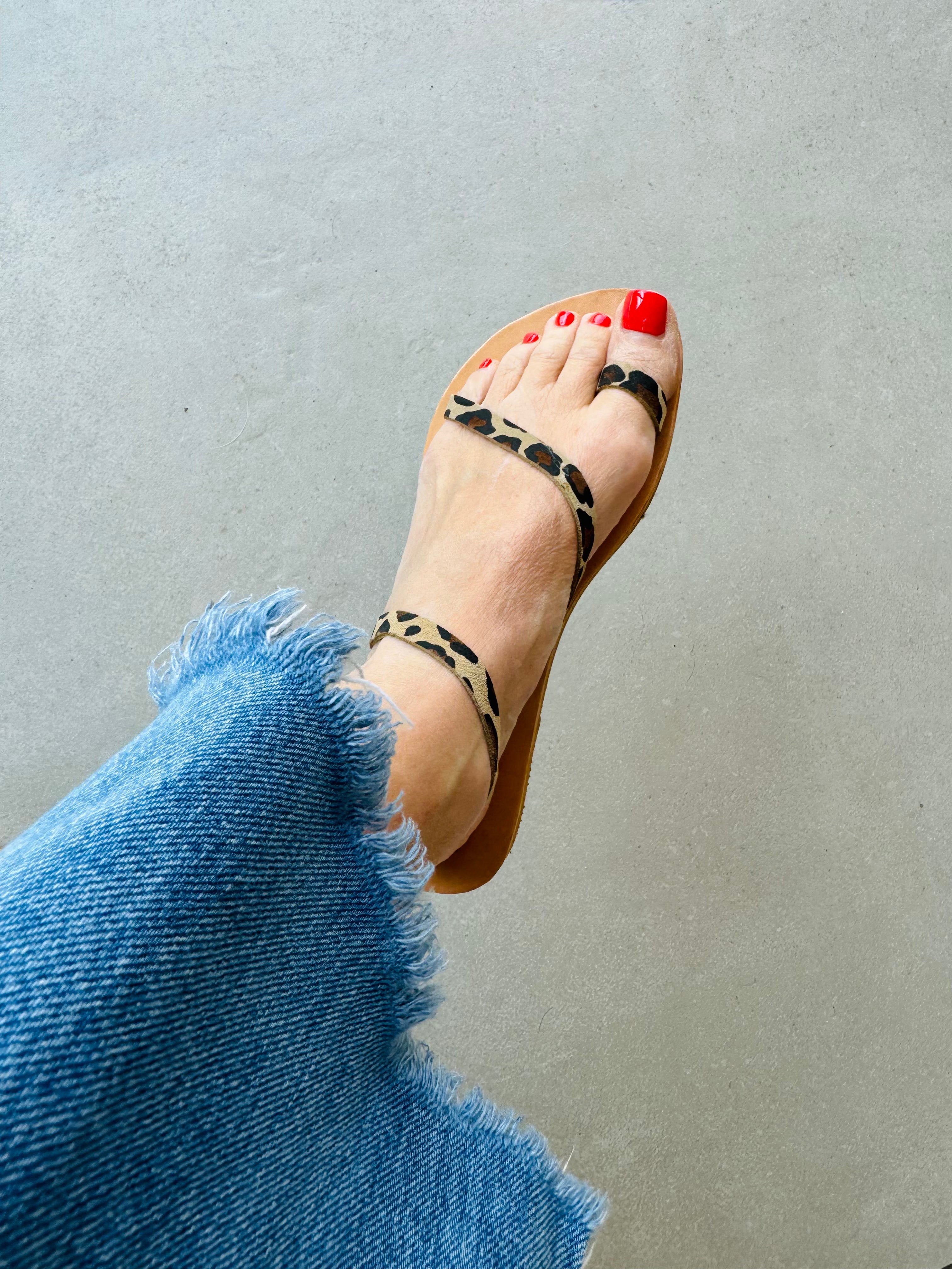 Santorini Sandals - Leopard