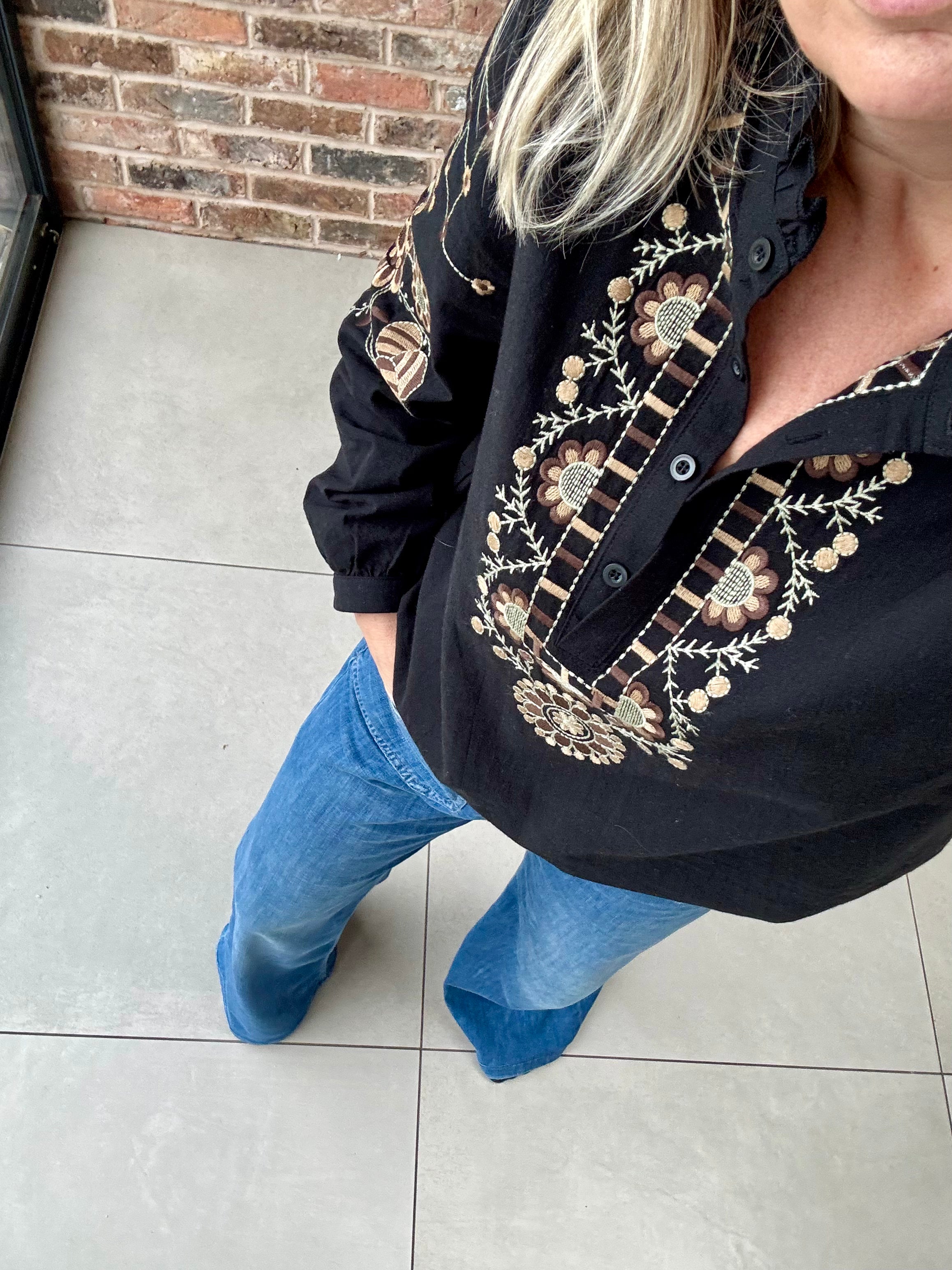 NEW Boho Blouse - Black