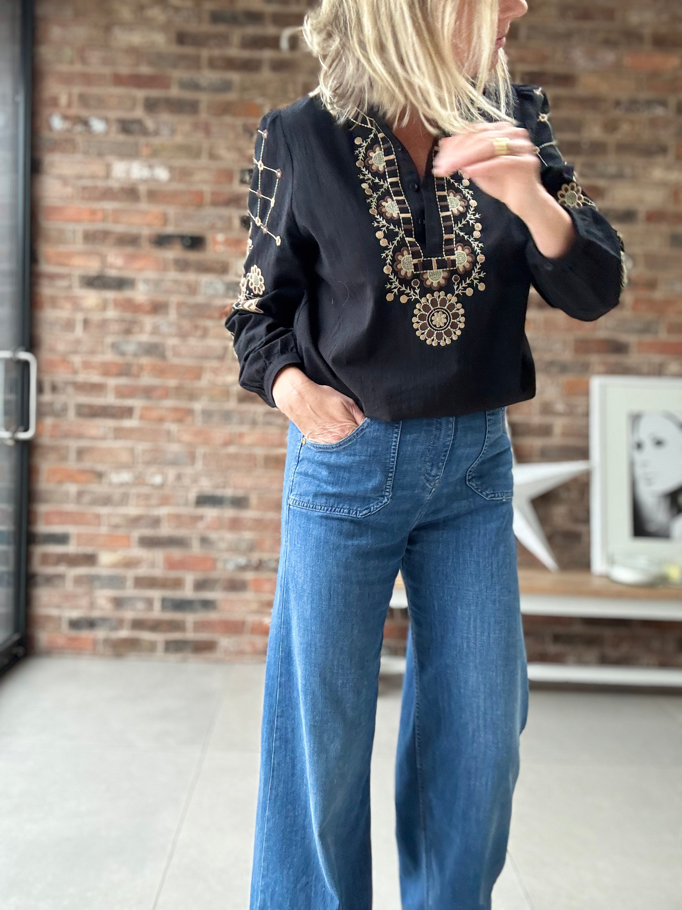 NEW Boho Blouse - Black