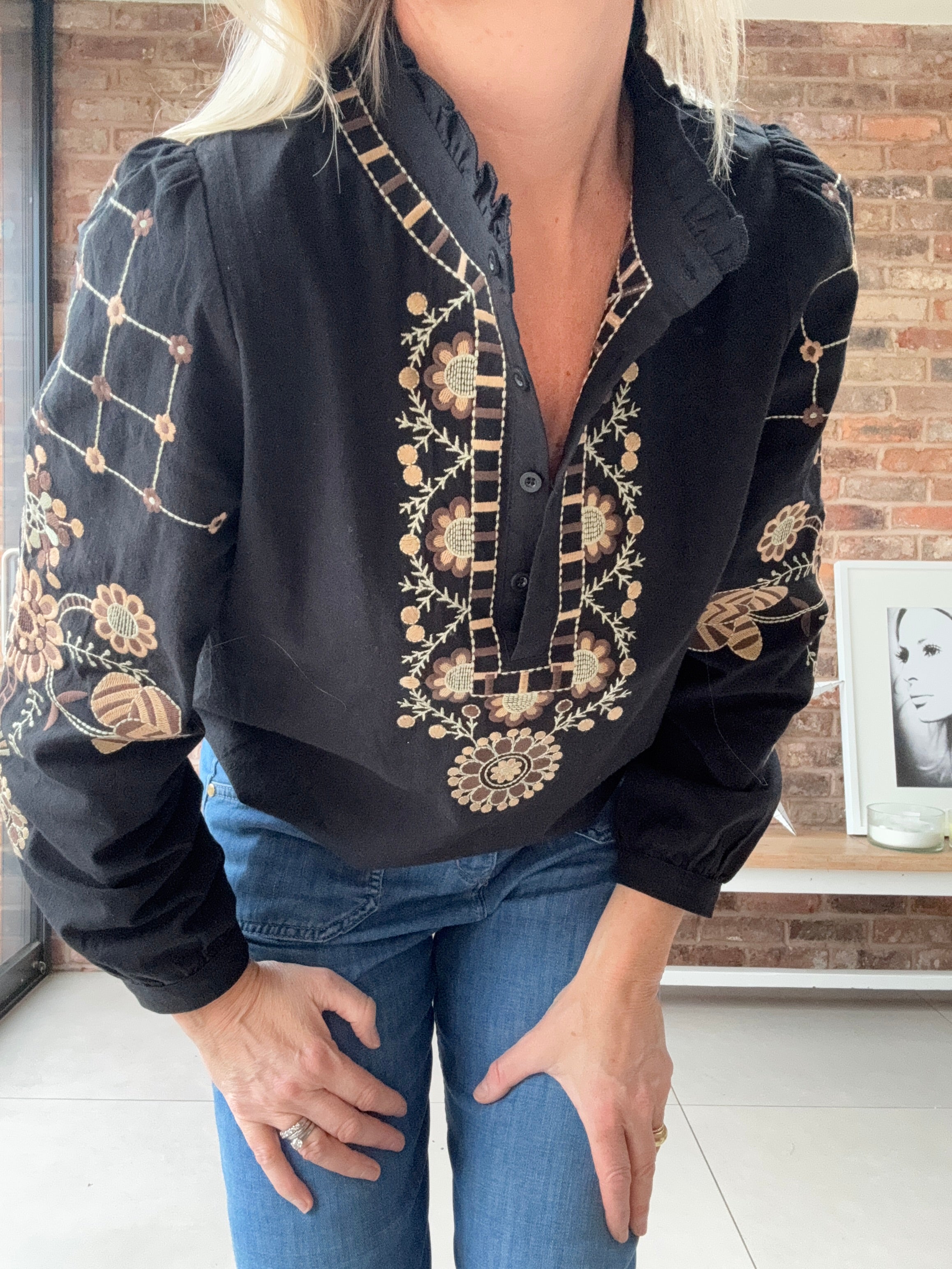 NEW Boho Blouse - Black
