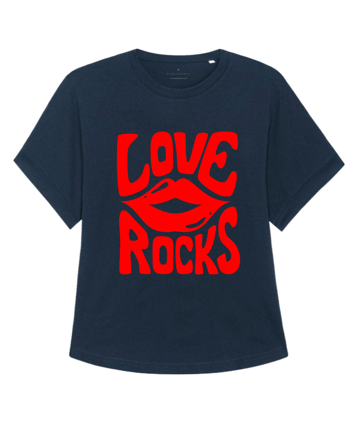 NEW Navy Love Rocks Tee - Boxy Fit