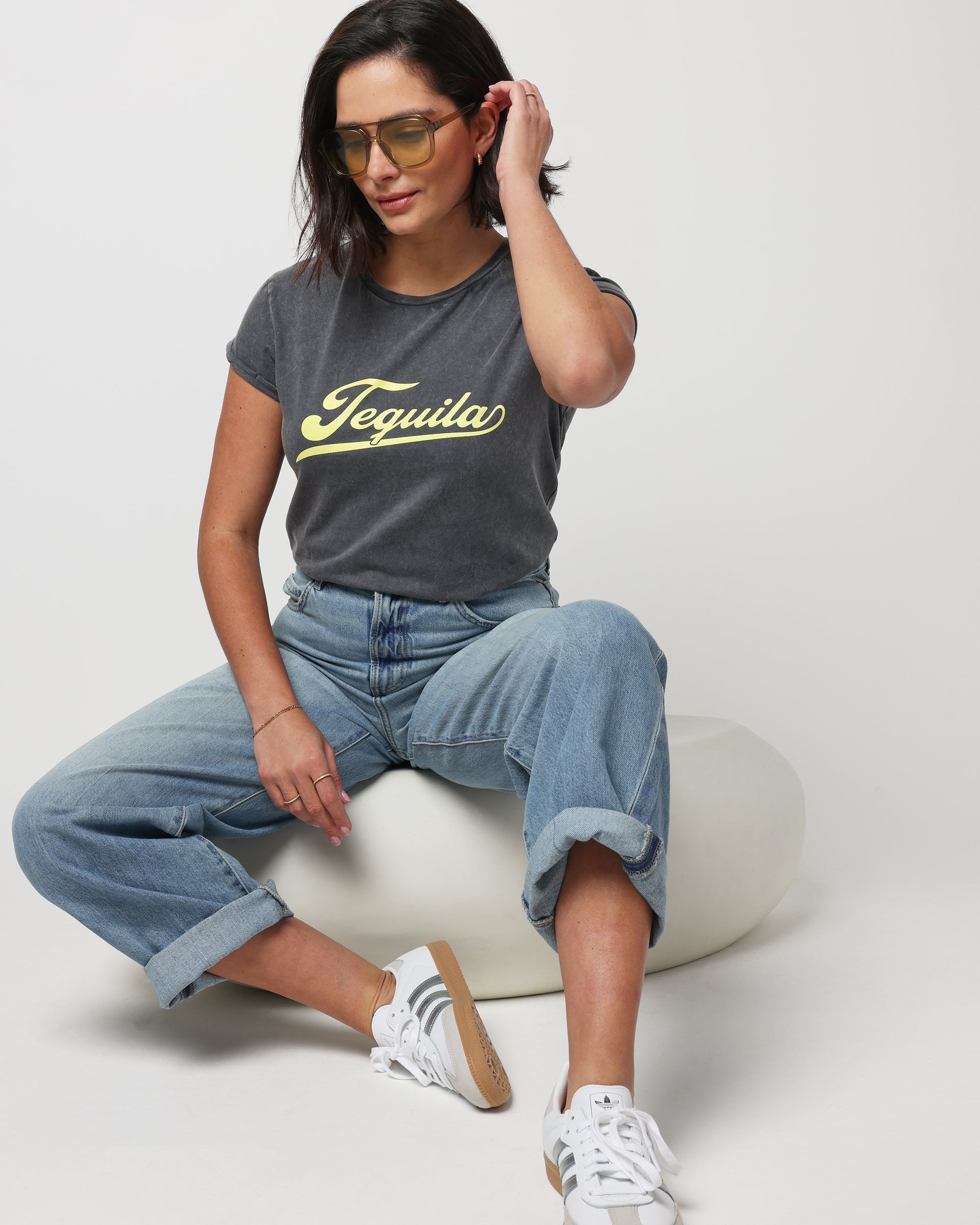 Tequila Tee - Stone Wash Khaki/Grey - Regular Fit