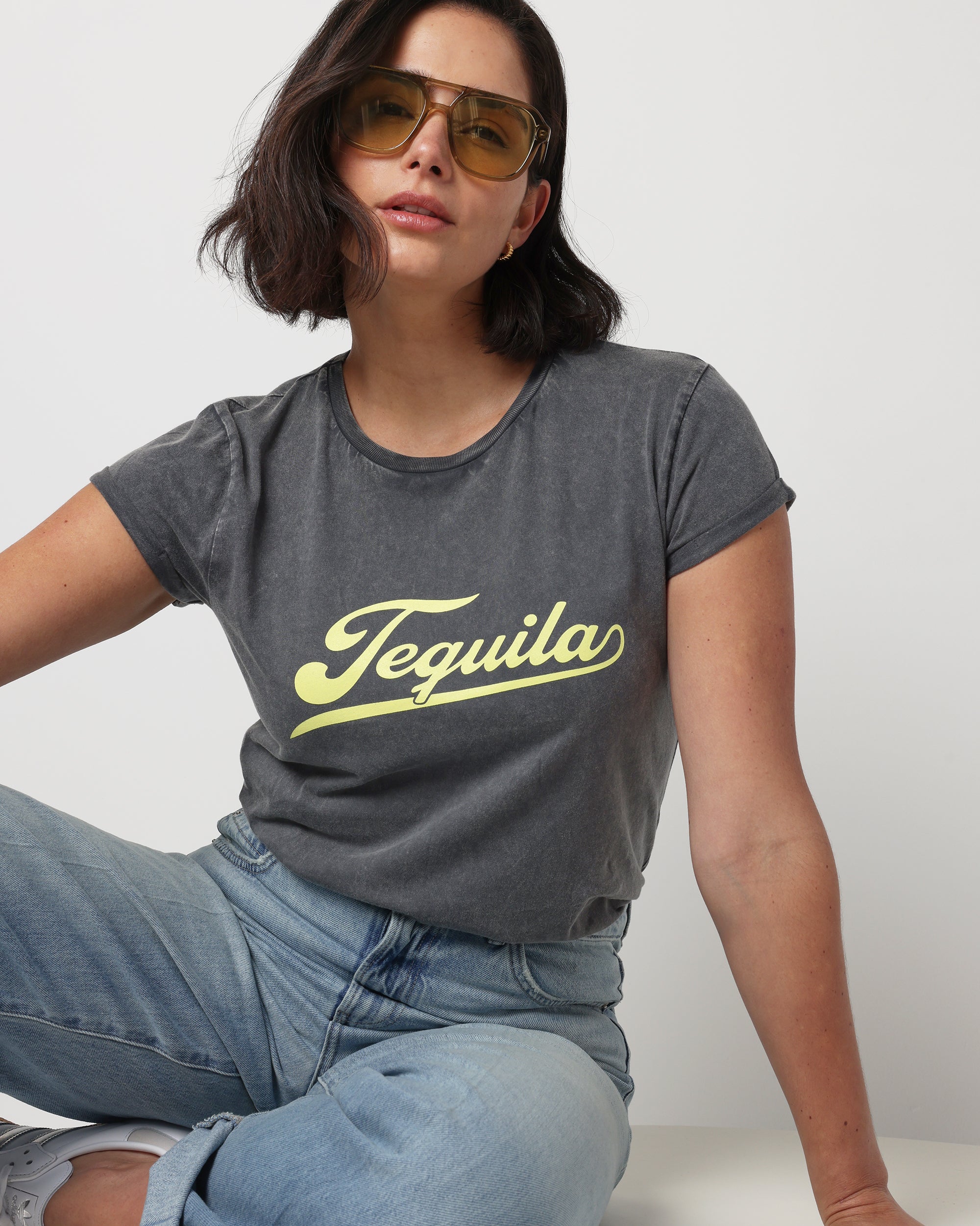 Tequila Tee - Stone Wash Khaki/Grey - Regular Fit