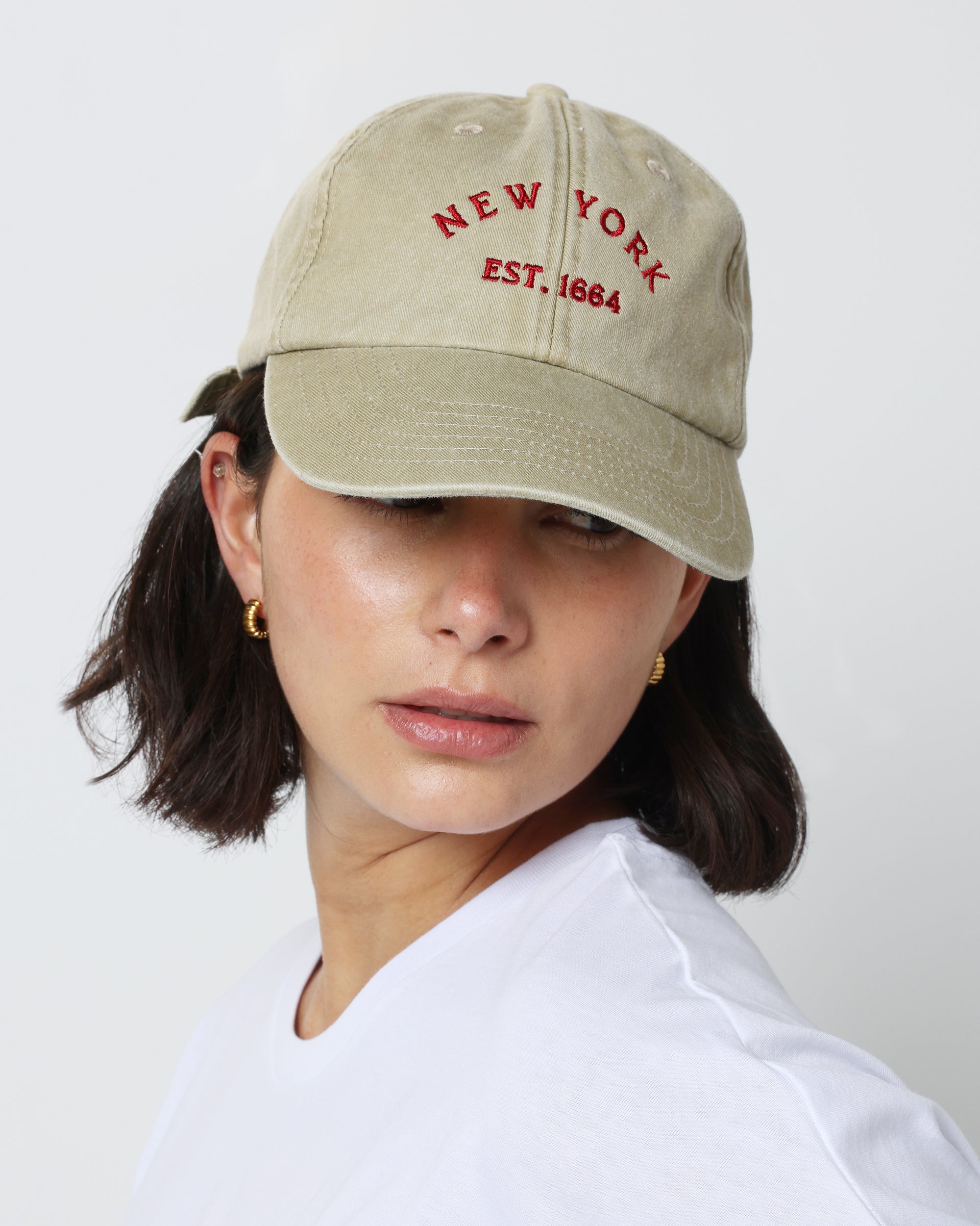 'NEW' VINTAGE NEW YORK CAP - Light Khaki