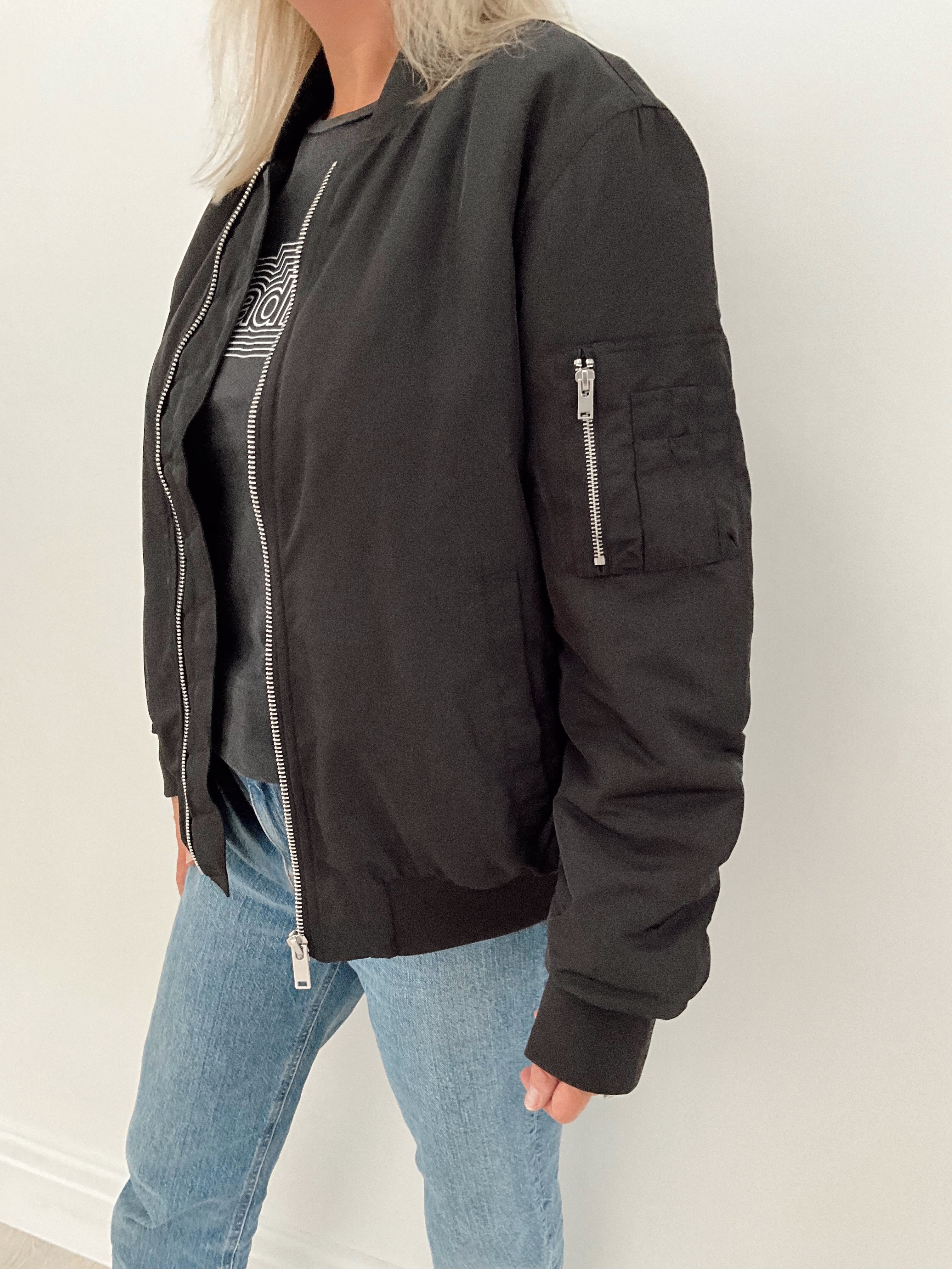 Black Bomber Jacket