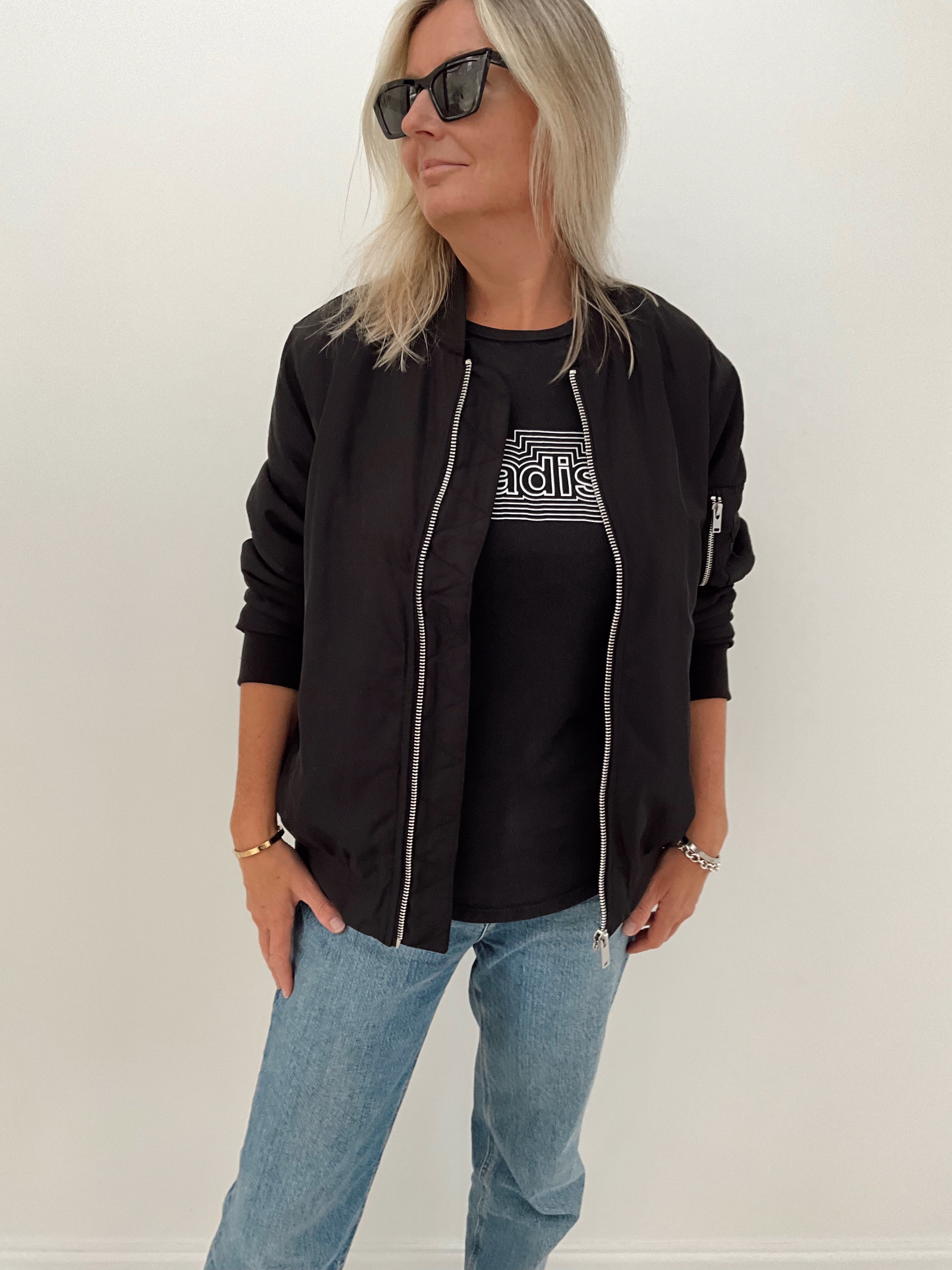 Black Bomber Jacket