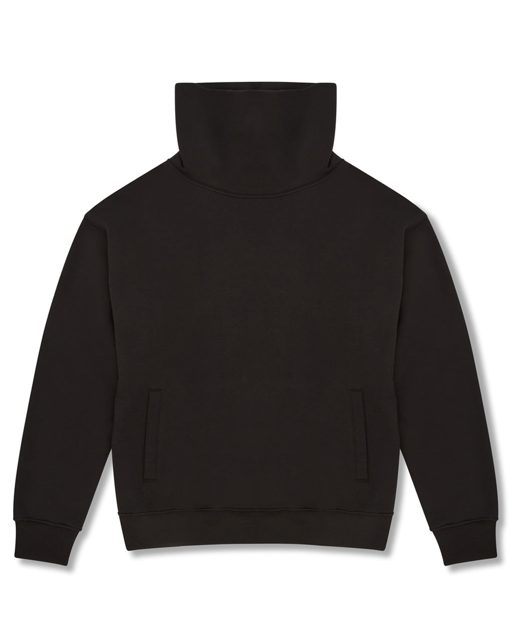 High Neck Oversized Sweatshirt Black