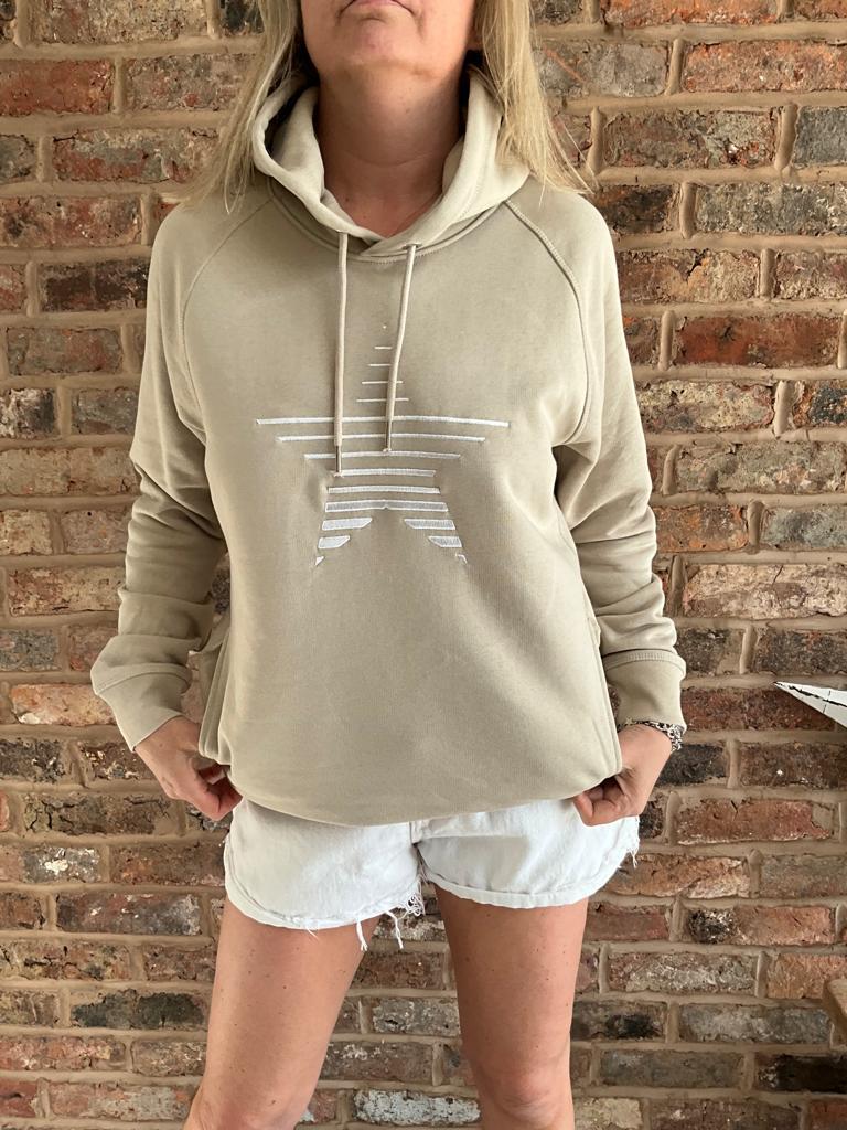 Striped Star Hoodie (Sand)