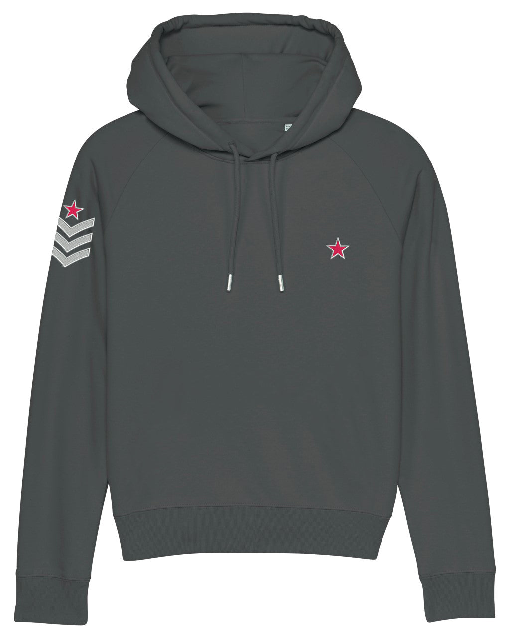 Anthracite Grey Military Style Hoodie