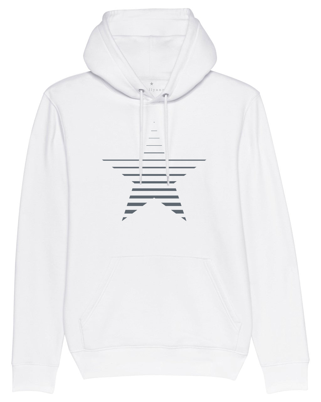 White Striped Star Hoodie