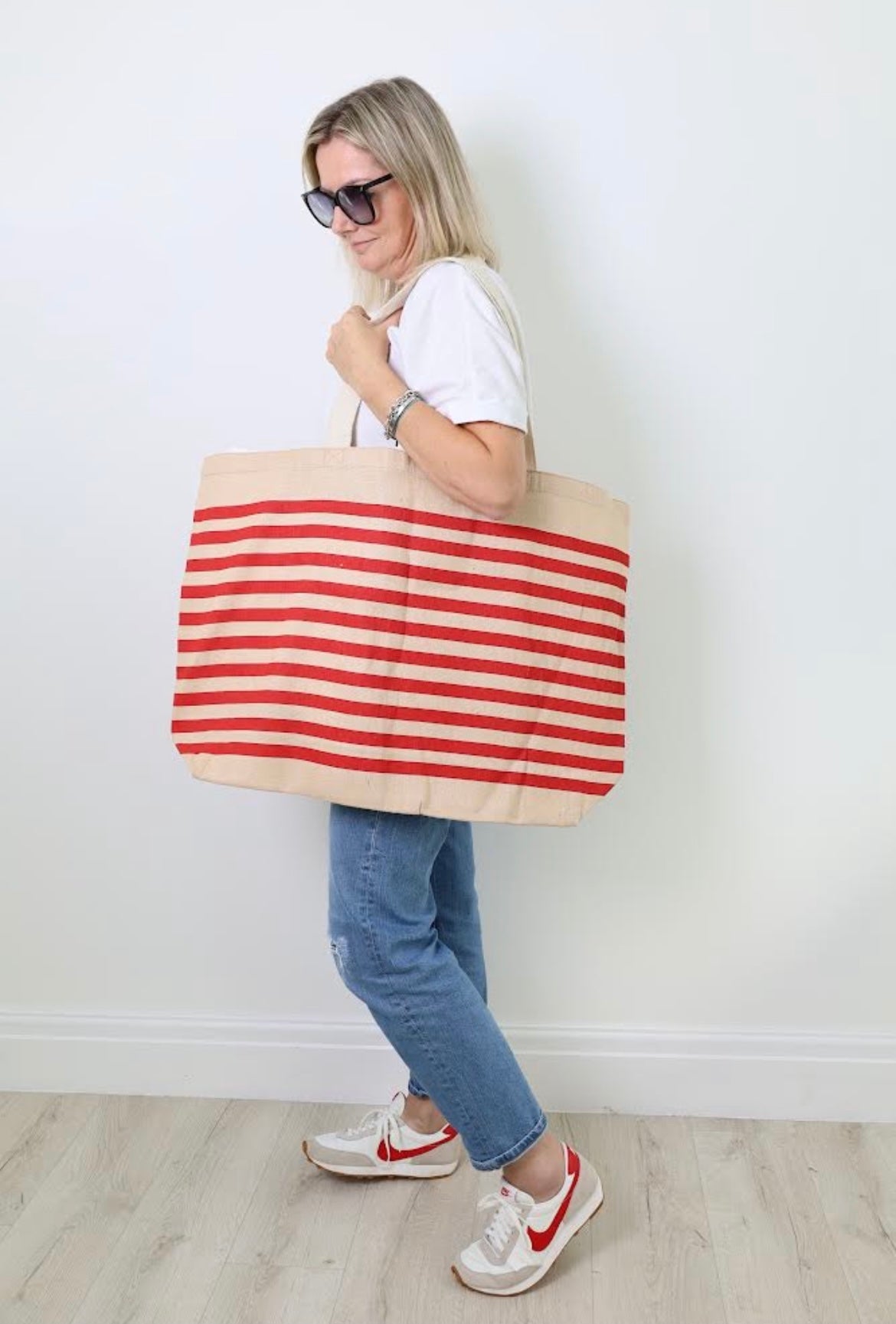 Oversized Red Jute Bag