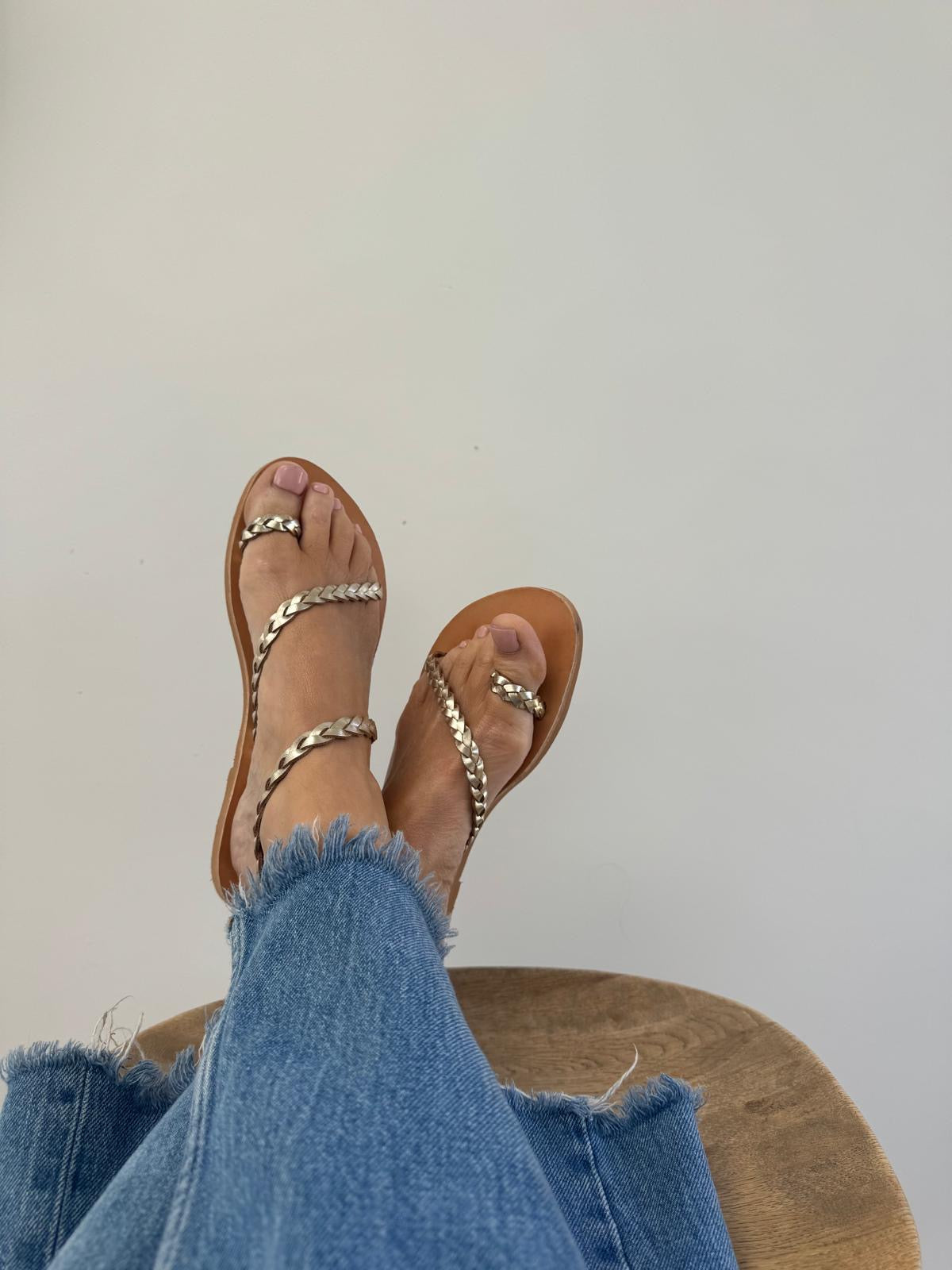 Plaited Sandals - Gold