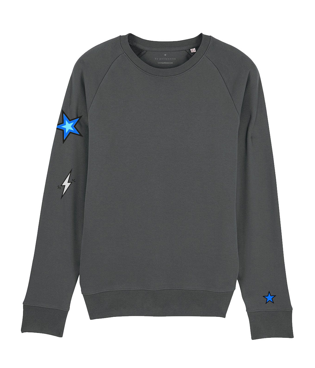 Anthracite Stars and Lightning Bolt Sweatshirt