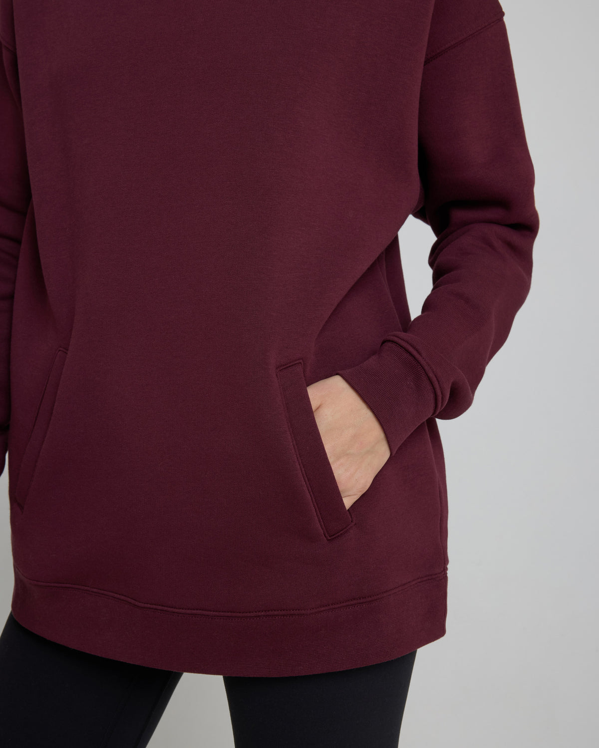 High Neck Sweatshirt - Burgundy