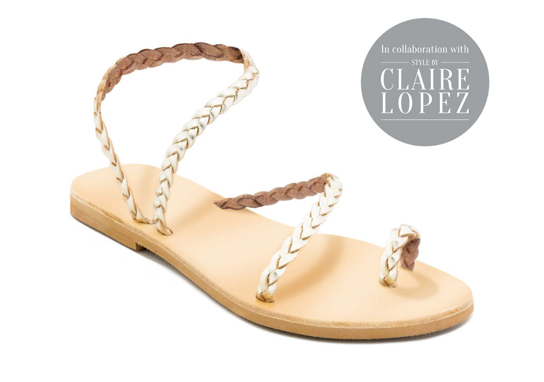 Plaited Sandals - Gold