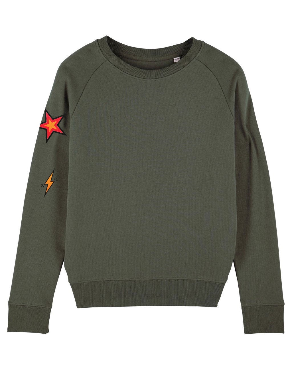 Khaki Stars And Lightning Bolt Sweatshirt