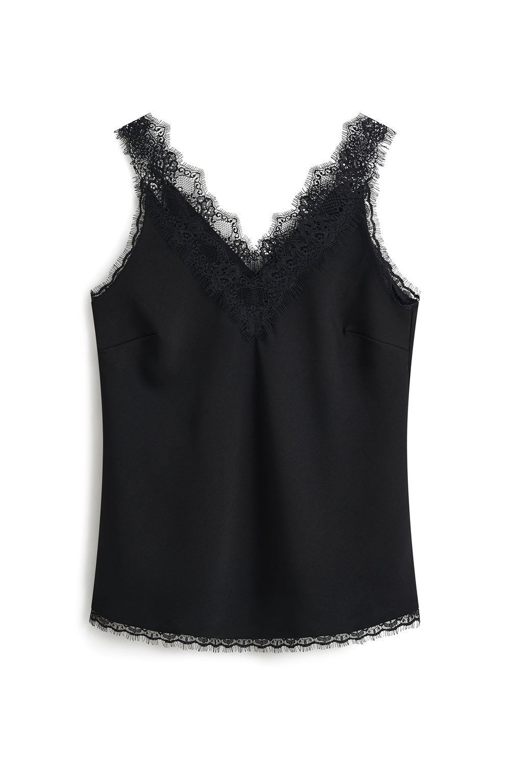 Lace Camisole Top - Black