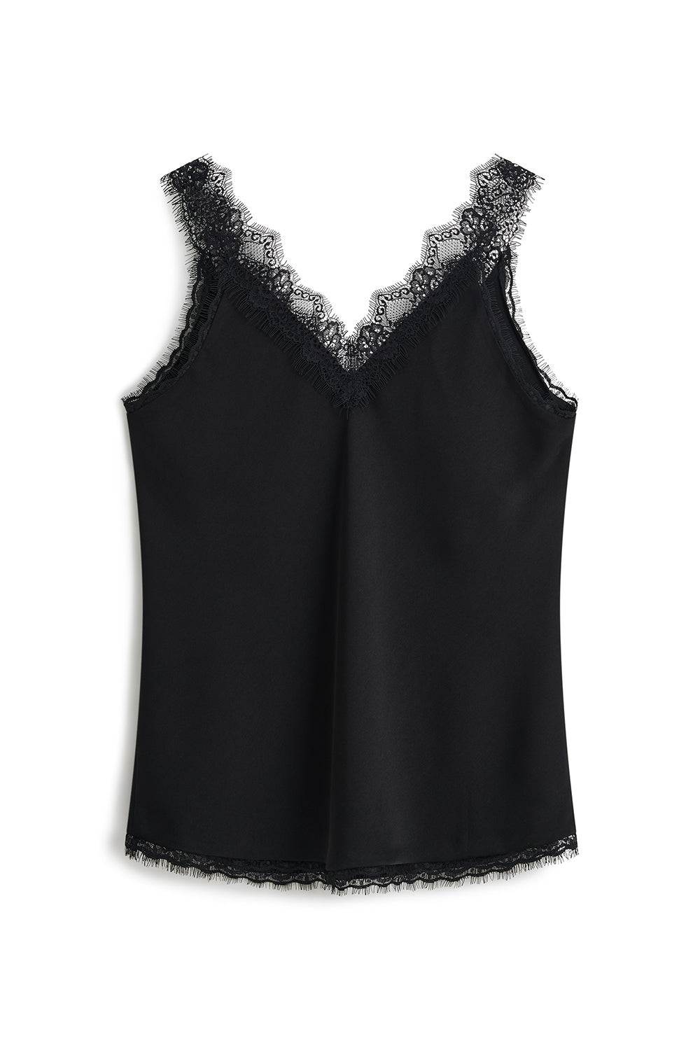 Lace Camisole Top - Black
