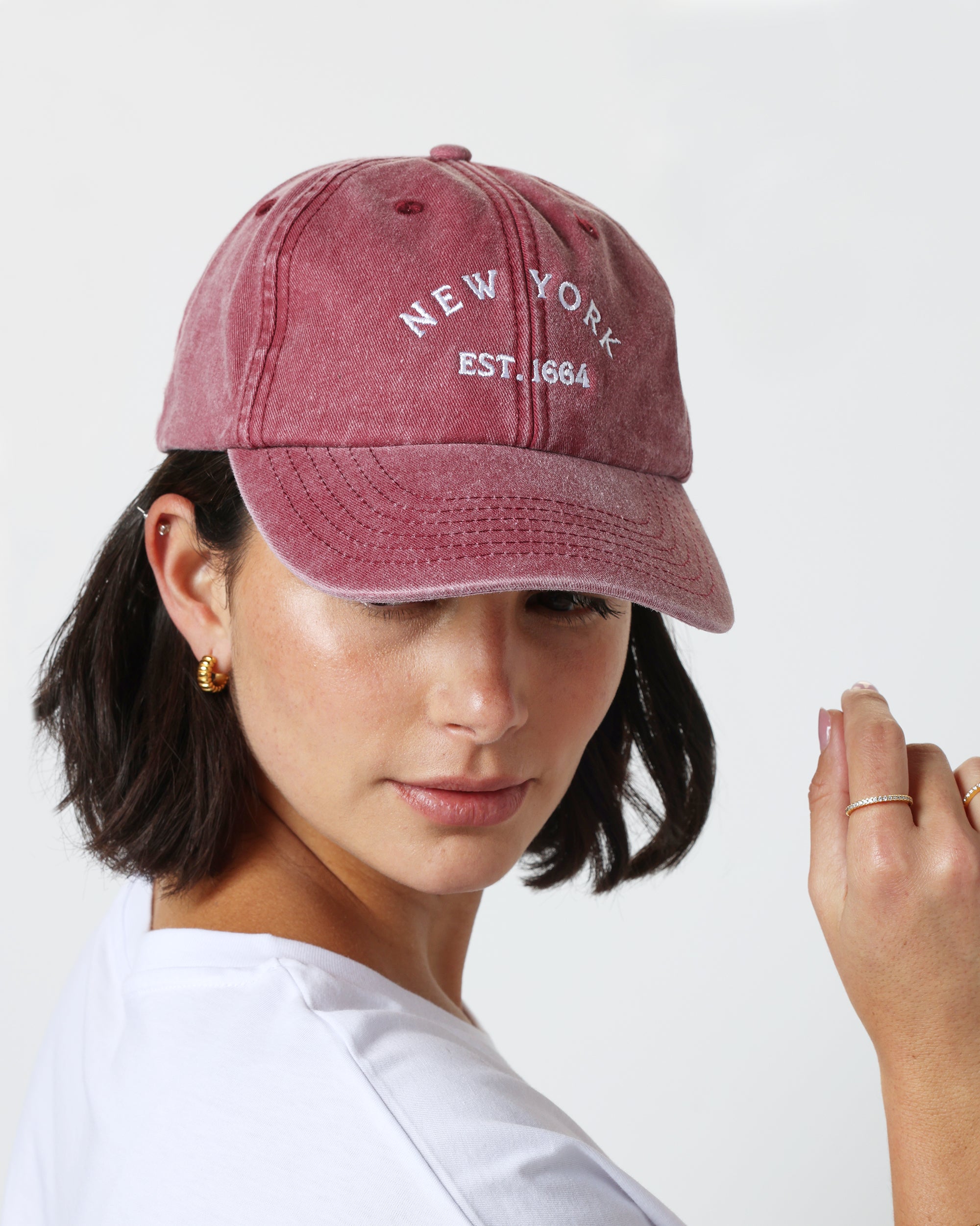 Vintage New York Cap - Berry