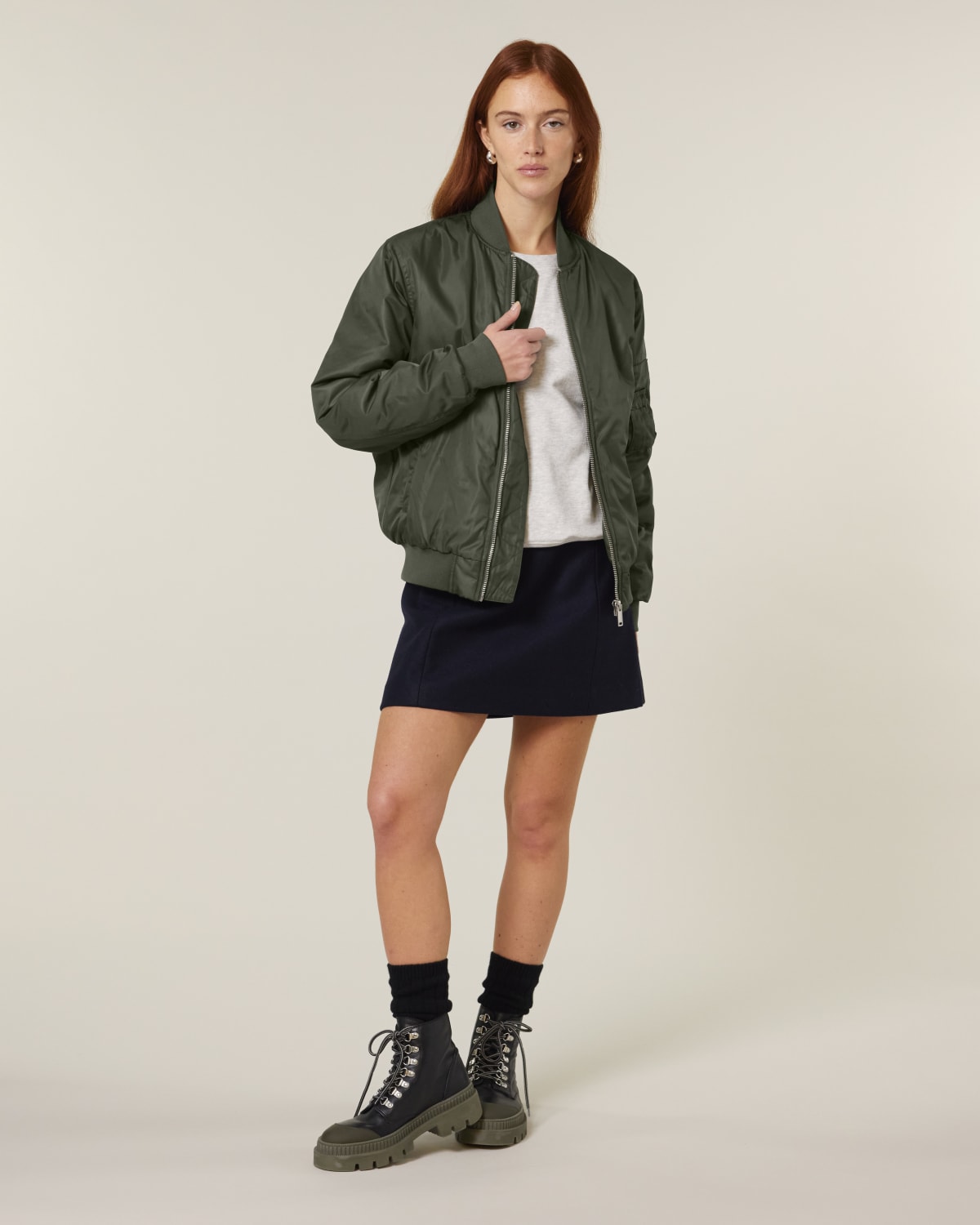 Khaki Bomber Jacket