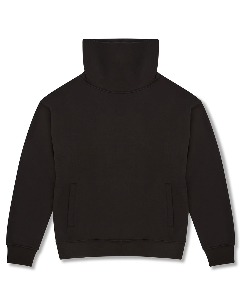 High Neck Sweatshirt - Black