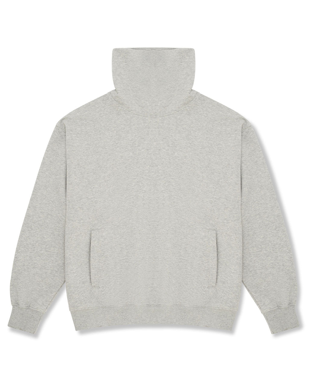 High Neck Sweatshirt - Marl Grey