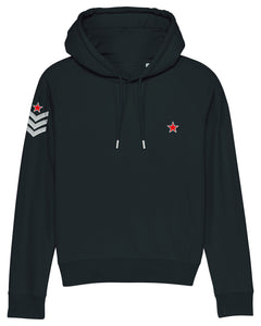 Black Military Style Hoodie - MADE TO ORDER