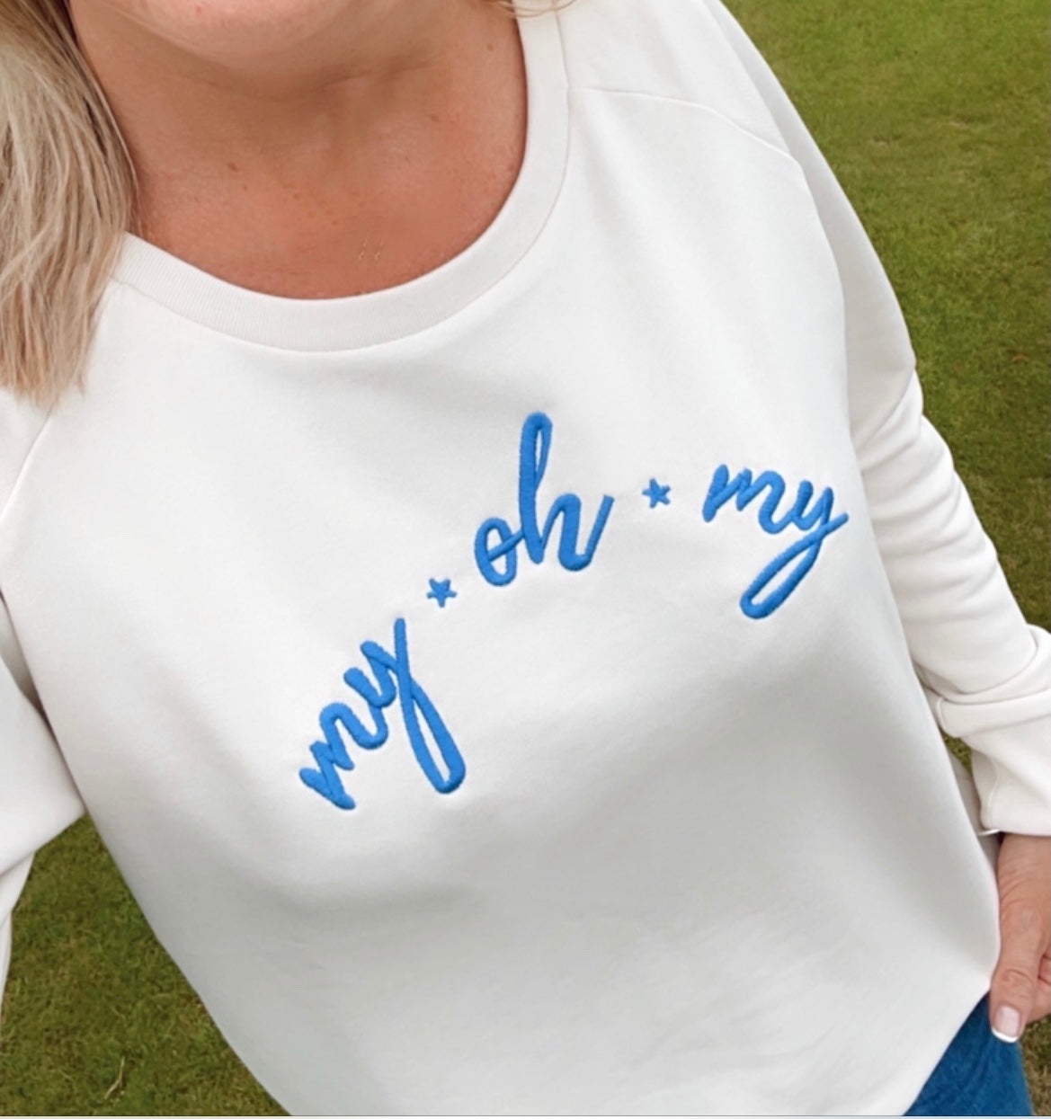 🦋 Vintage White My Oh My Sweatshirt - RELAXED FIT - MADE TO ORDER