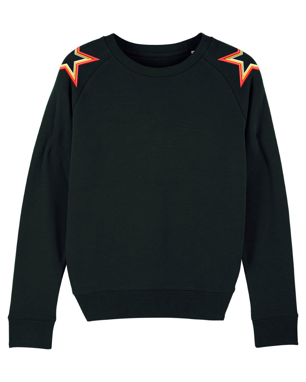 Black Shoulder Star Sweatshirt