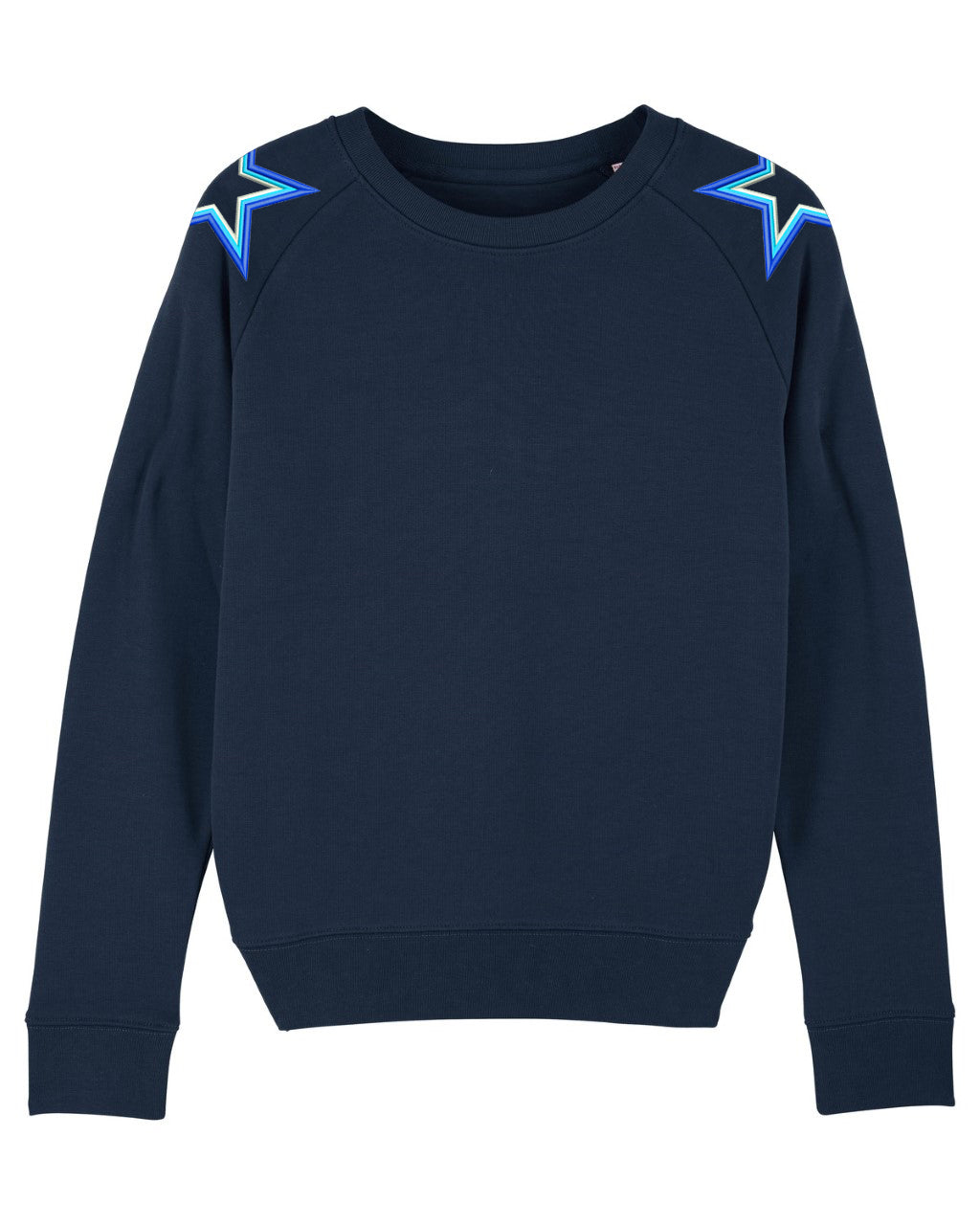 Navy Shoulder Star Sweatshirt