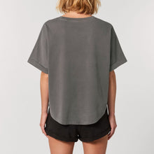 Load image into Gallery viewer, Boxy Stone Wash Grey Tee - BOYFRIEND FIT