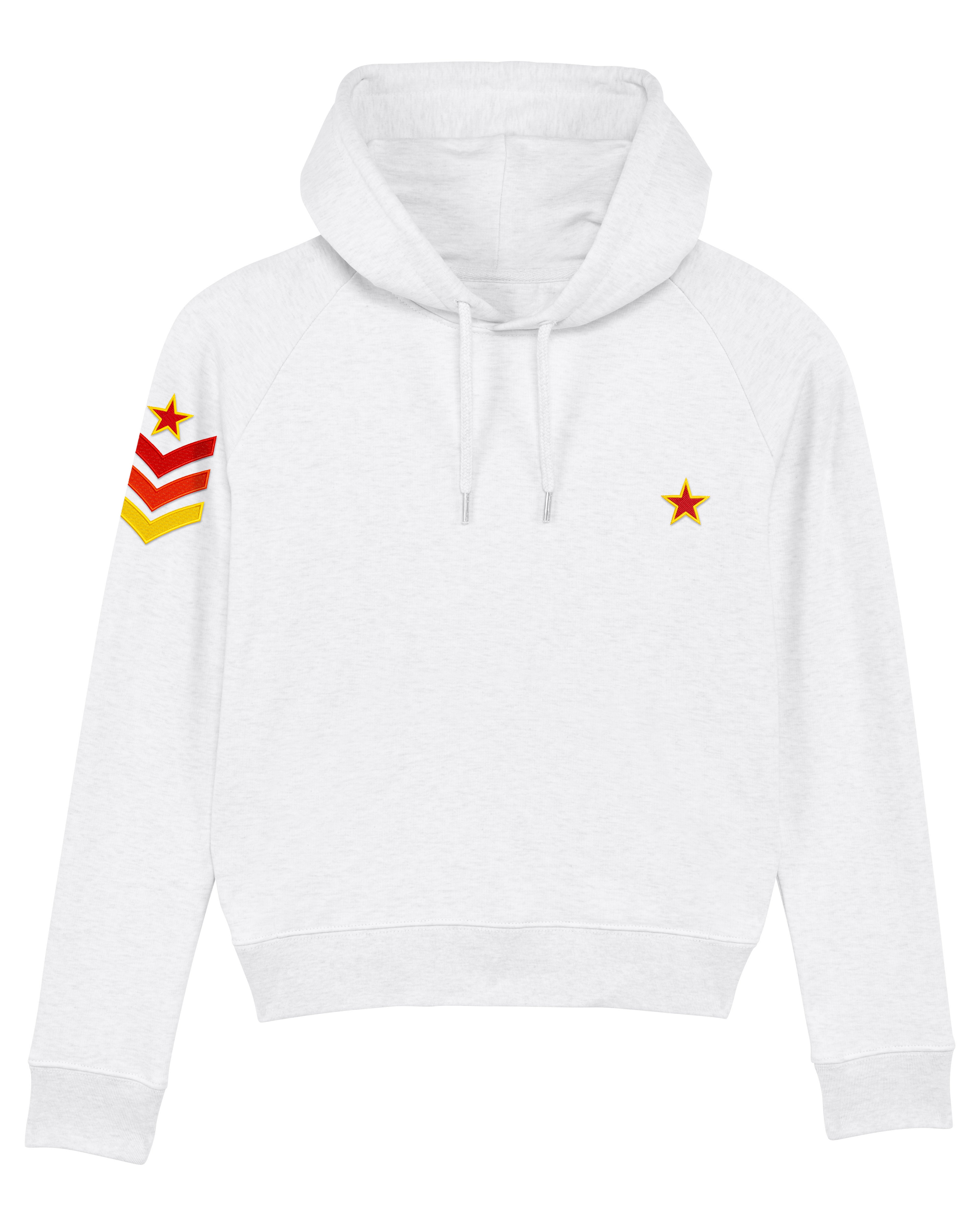 White Military Style Hoodie - MADE TO ORDER