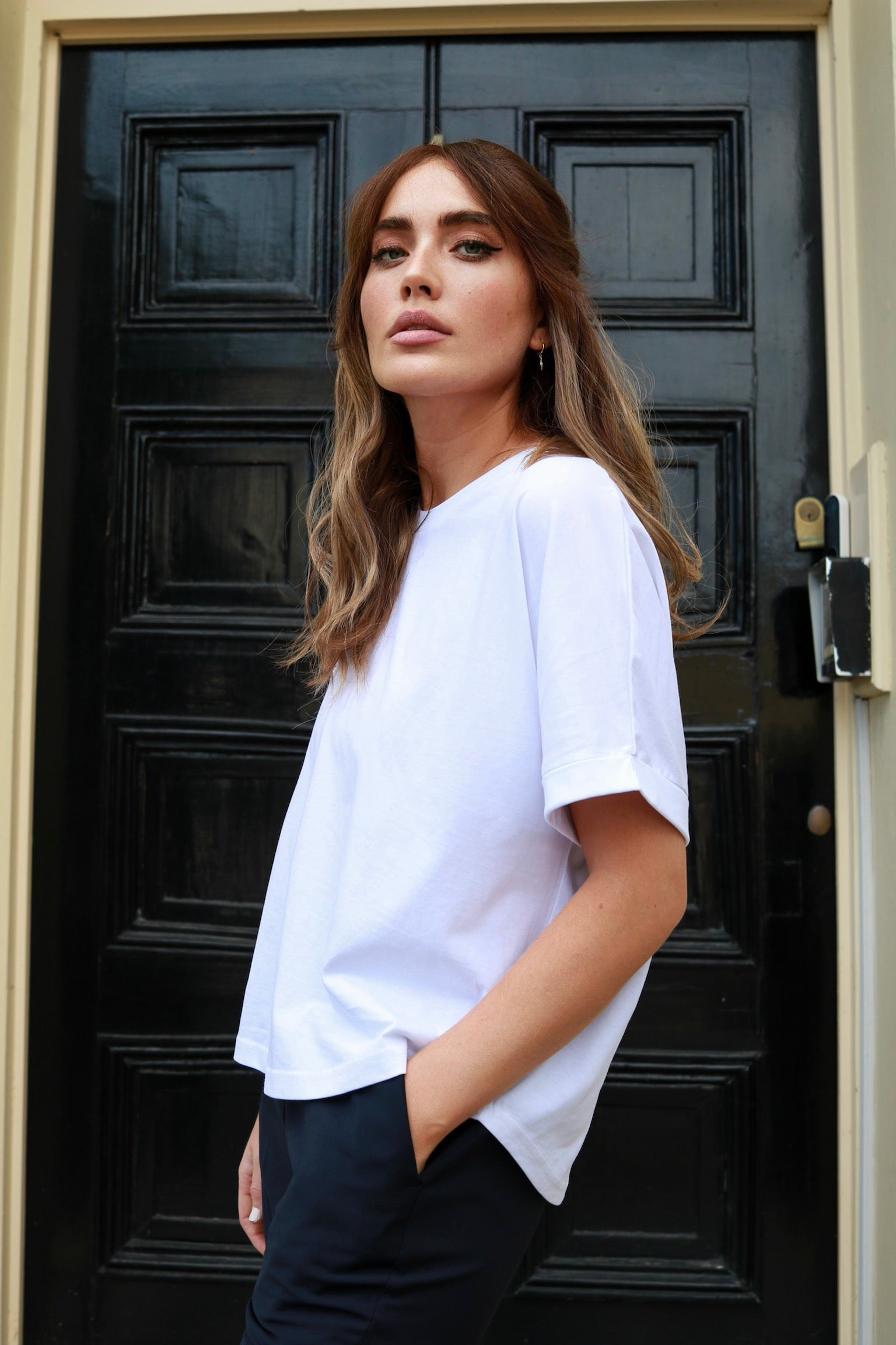 Boxy Fit White Tee